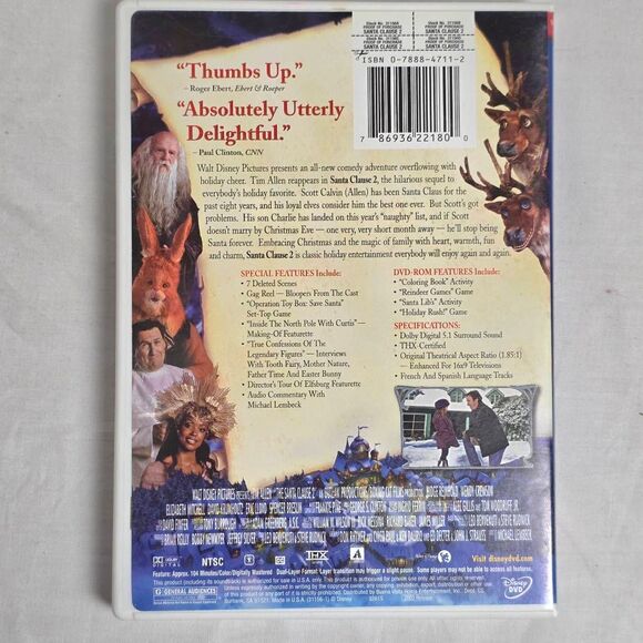 The Santa Clause 2 DVD Disney Tim Allen Holiday - Picture 3 of 3